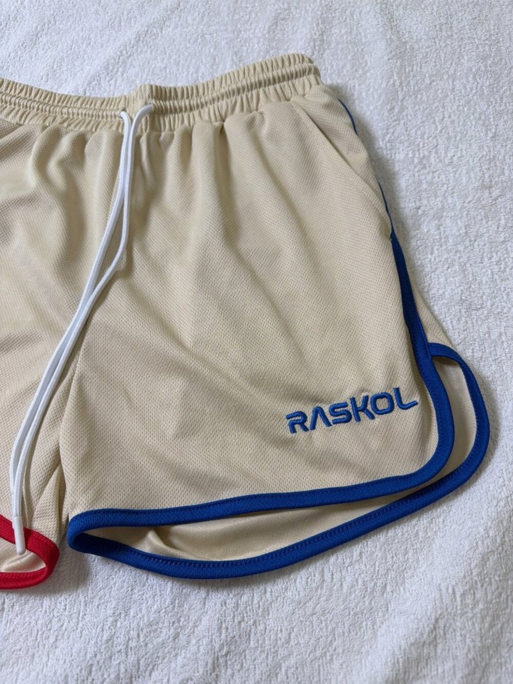 RASKOL Retro Cream Classic Bodybuilding Shorts, Large - Picture 2 of 7
